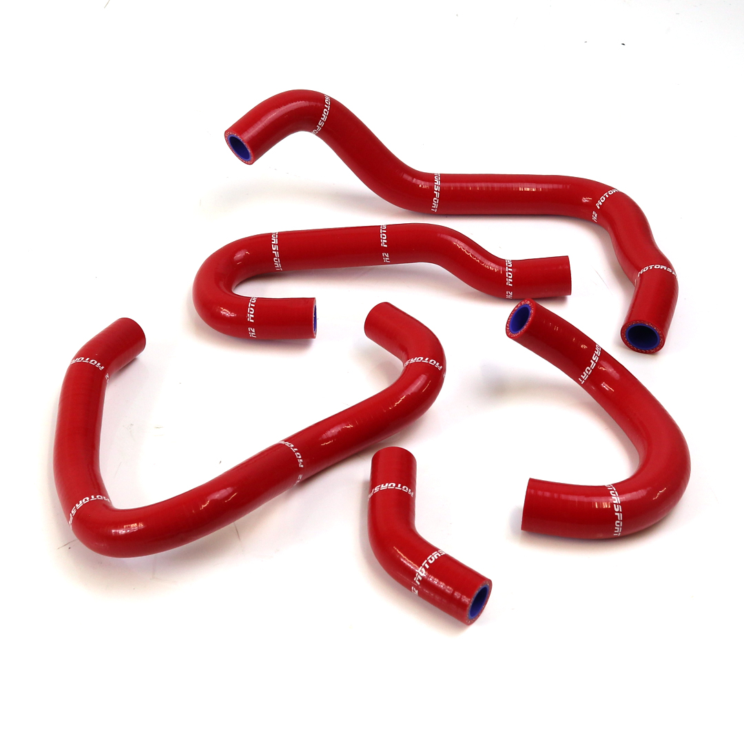 HONDA S2000 SILICONE RUBBER RADIATOR HOSES - RED -  2000-05 | M2 MOTORSPORT / M2-SRH-HON414RD